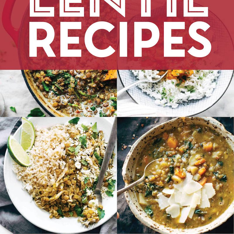 Lentil recipes in a collage.