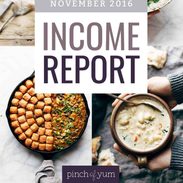 November 2016 Traffic and Income Report | pinchofyum.com