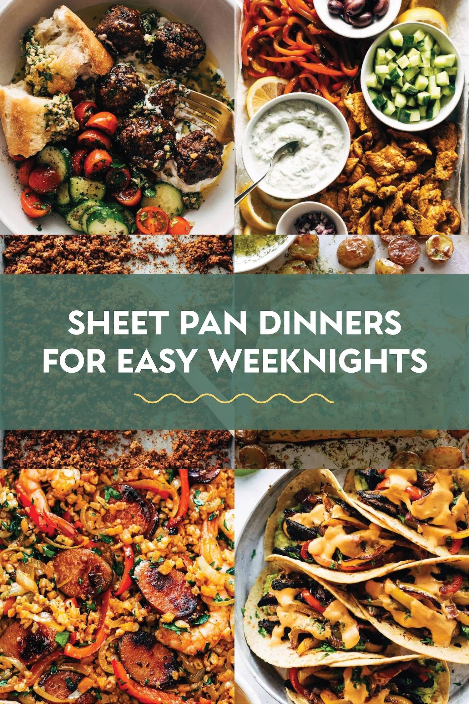 Sheet pan dinners for easy weeknights.