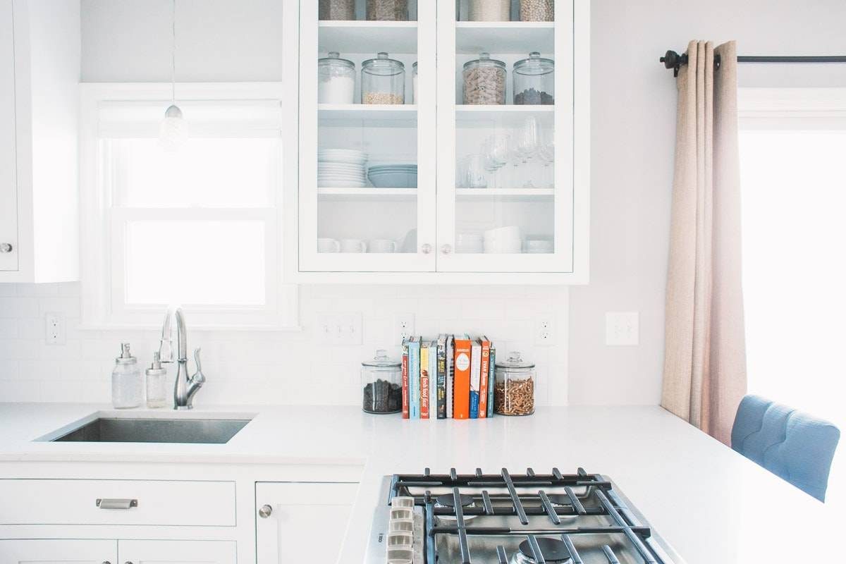 Updated white kitchen.