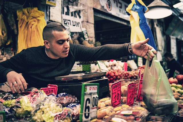 A market in Jerusalem, Israel