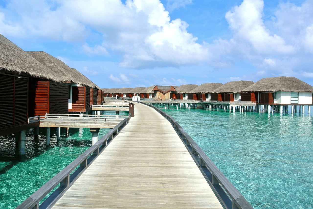 Beautiful Maldives beach perfect for a holiday vacation