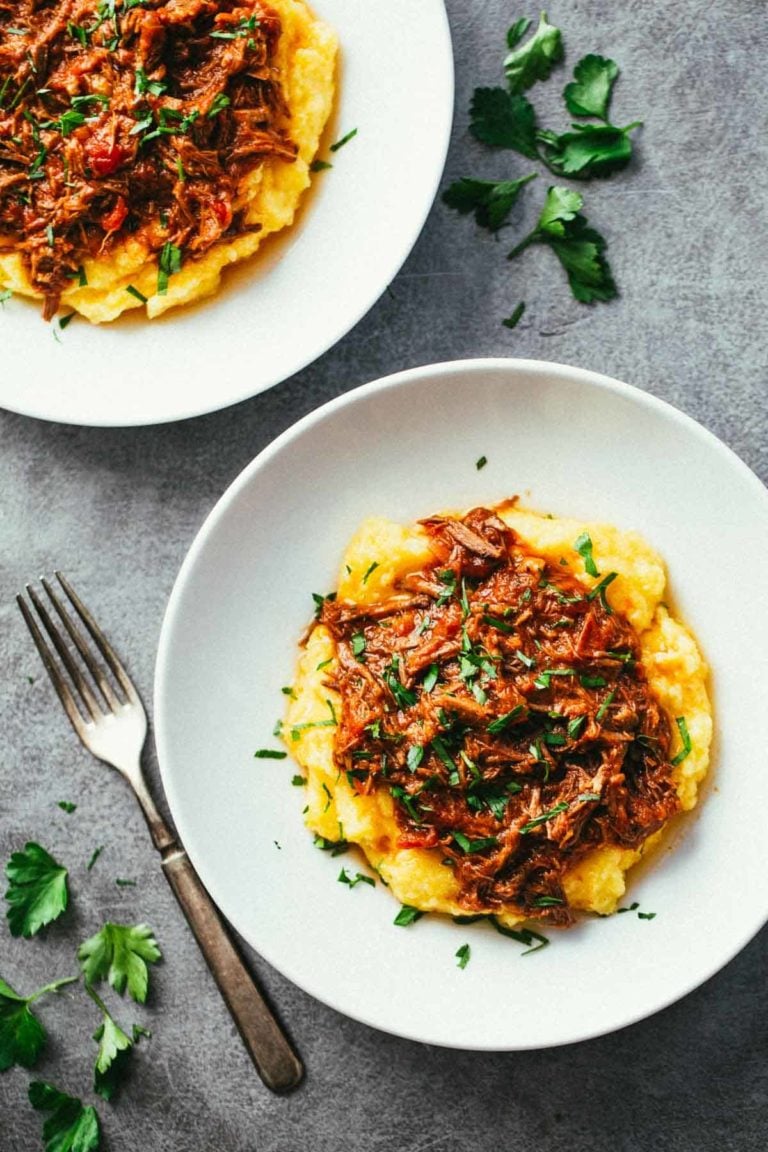 Braised Beef Ragu with Polenta
