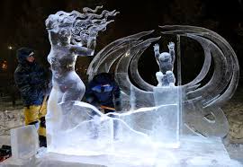 Ice sculpture created for Russia