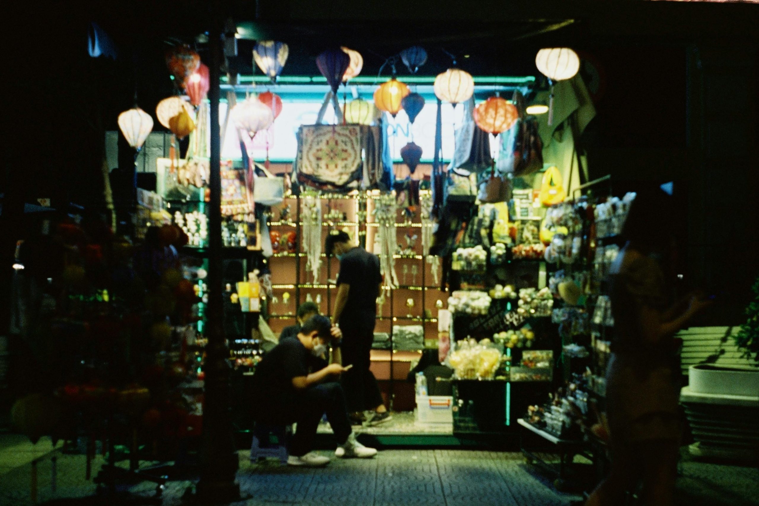 Illuminated Market in Abu Dhabi