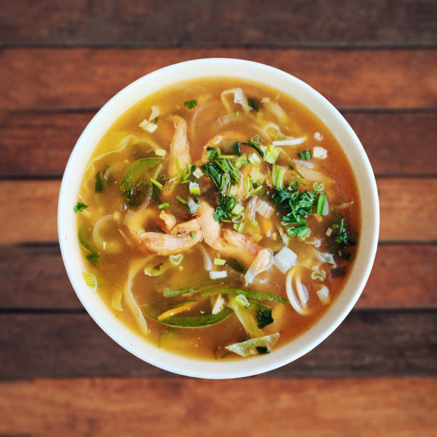 Jhol thukpa with seasonings