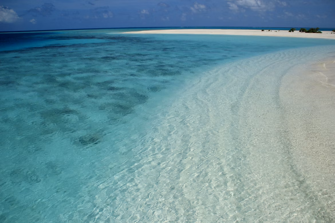 Maldives lagoon during monsoon