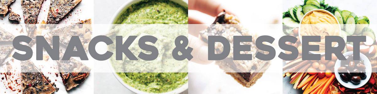 A banner saying "SNACKS & DESSERT" on it.