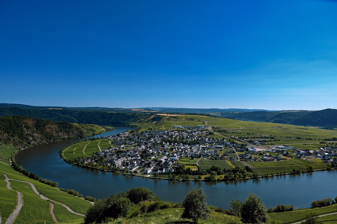 An aerial view of Moselle valley