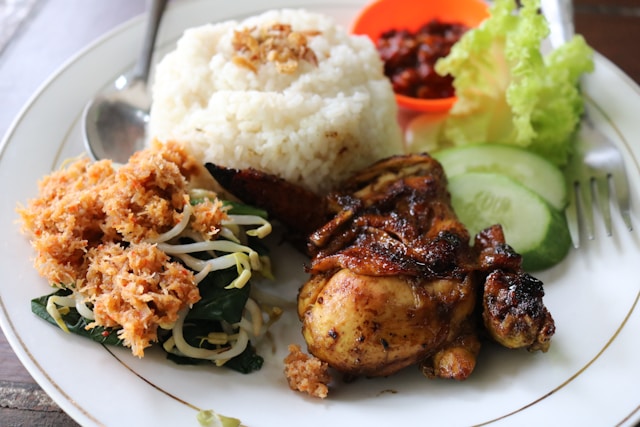 A fragrant, flavorful feast with rice, sambal, and all the essentials.