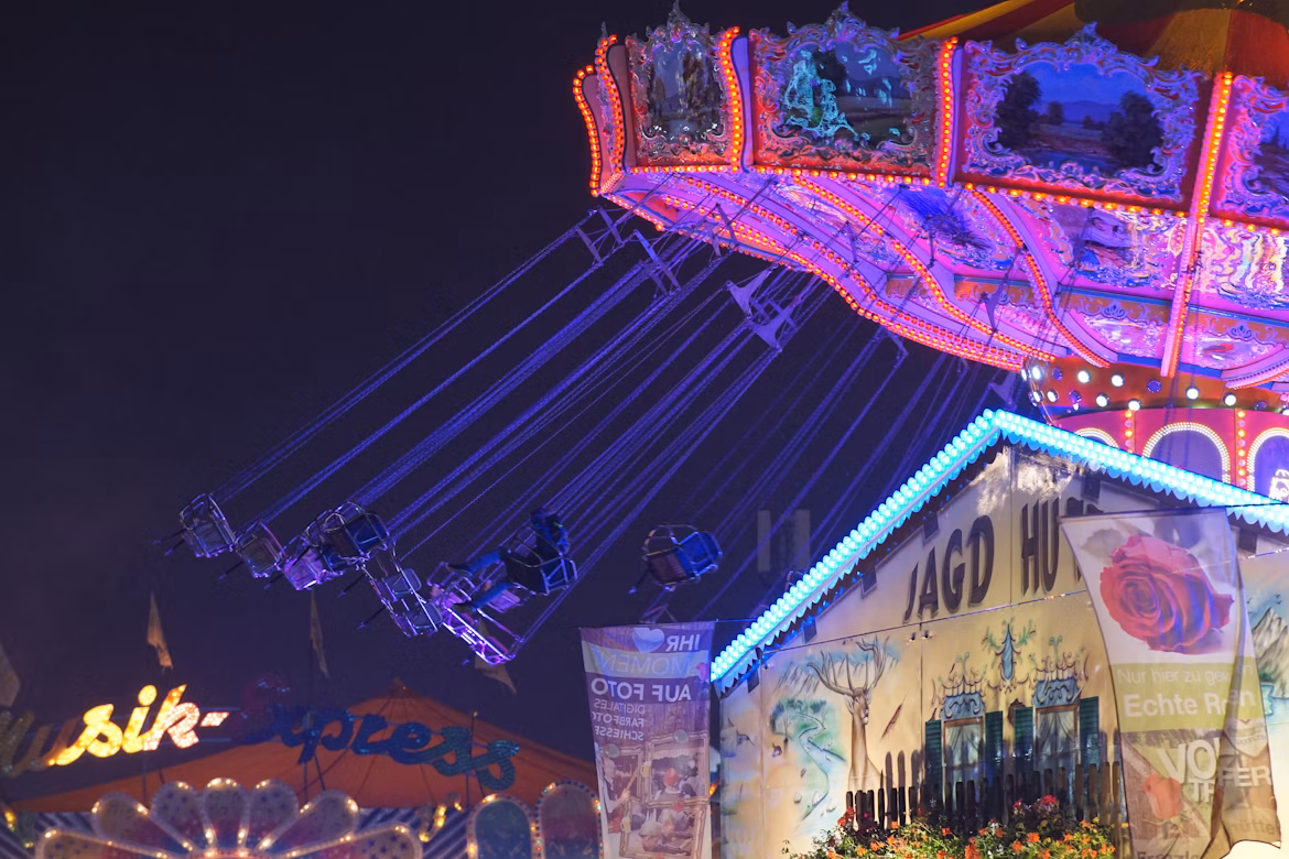 A carnival ride in Oktoberfest