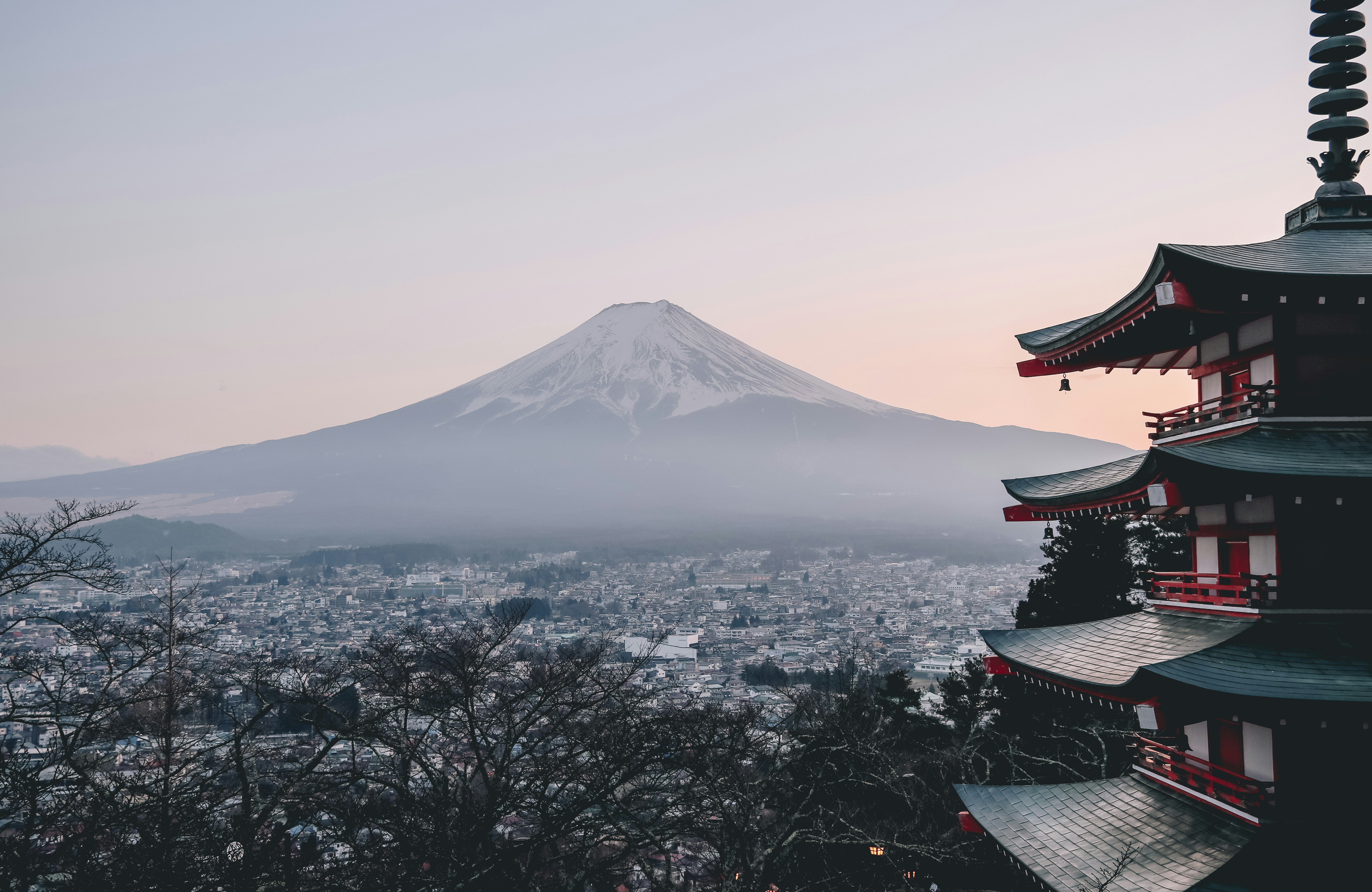Scenic view of mount Fuji