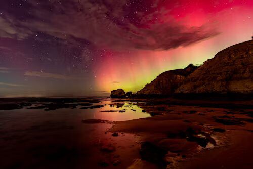 The beautiful Southern Lights in New Zealand