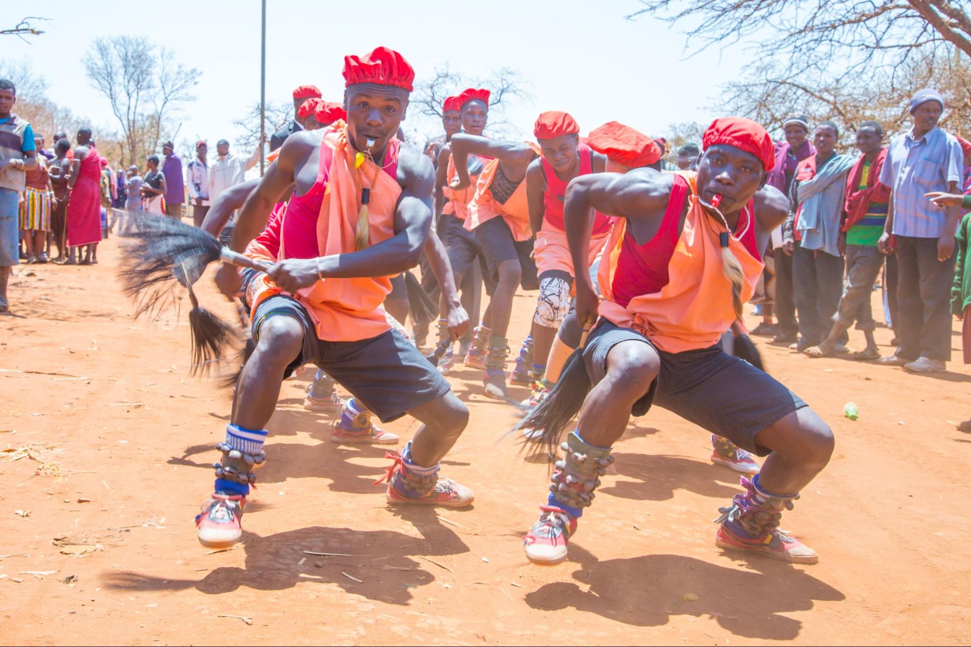 Tribe dancing at a Tanzania festival