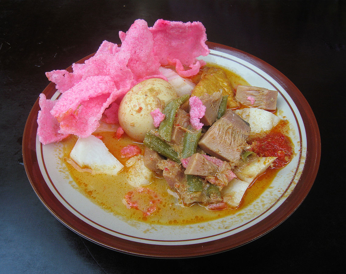 Colourful-looking Lontong Sayur