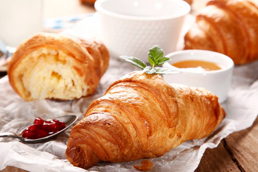 A traditional French croissant.