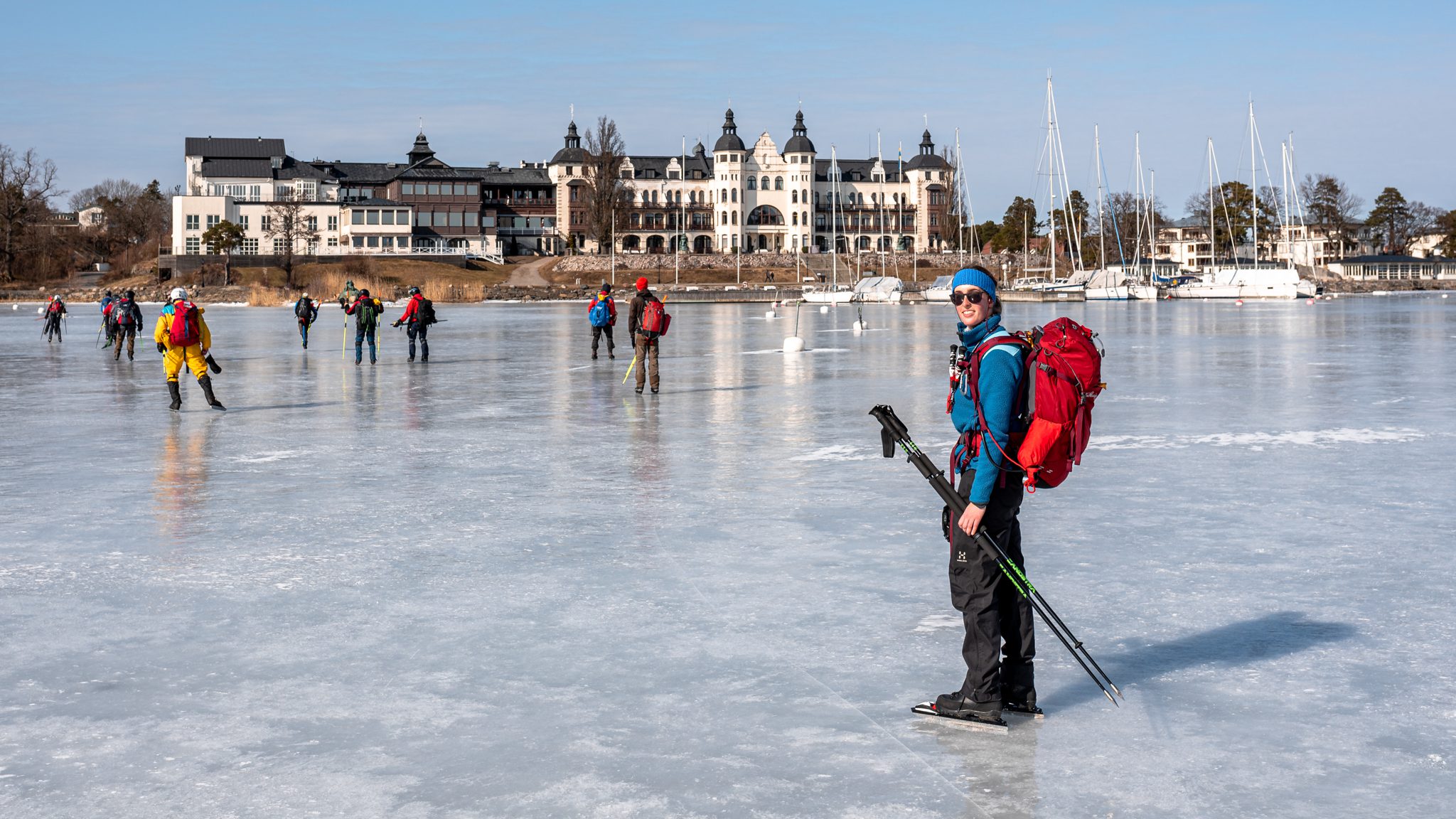 Frozen lake in Sweden