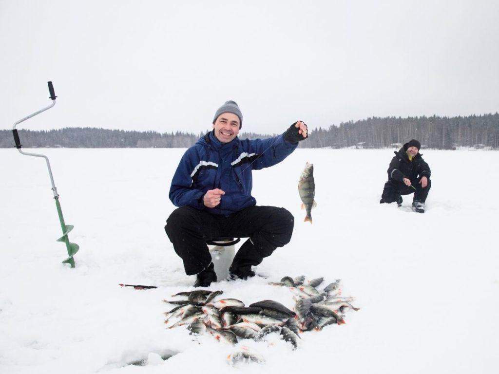 Ice fishing in Sweden