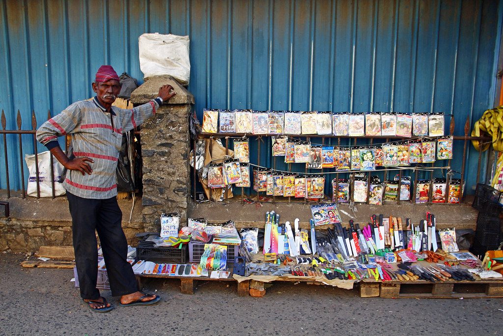 Man selling books at Pettah Market