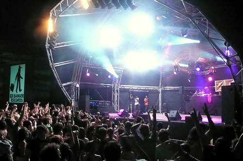 Music band playing at the Sonar Festival