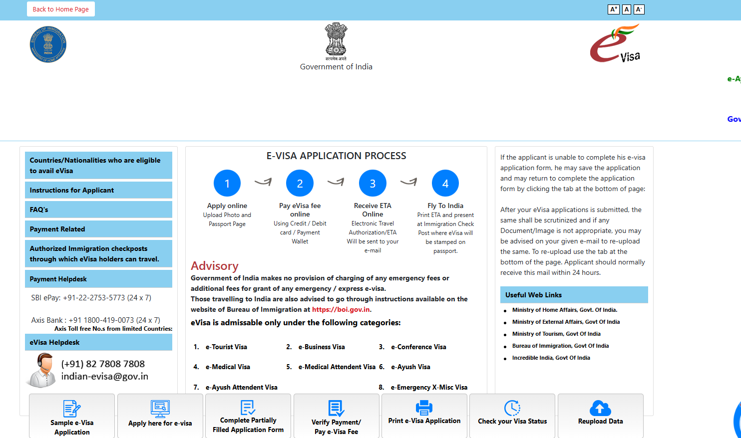official Indian eVisa website1