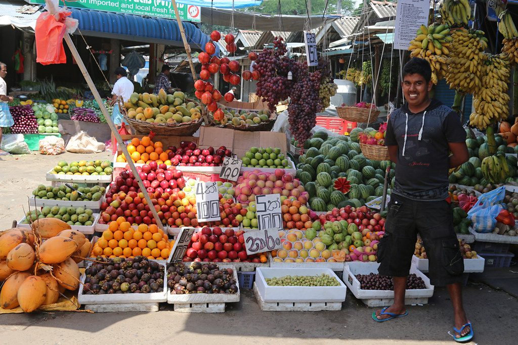 Organic fruits sold