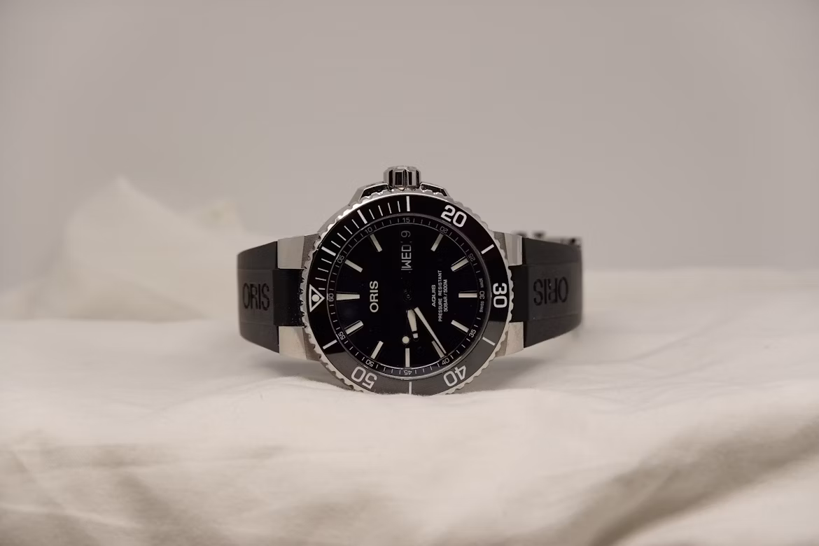 Luxury Swiss Watch in a Display Case