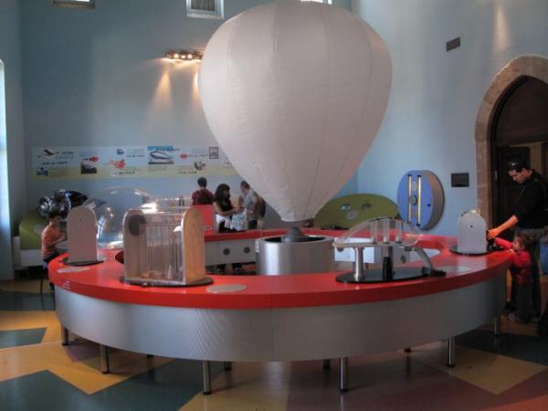 Visitors exploring scientific technology